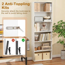 6-Tier Bookcase with 6 Open Shelves and Anti-Toppling Kits by LJGDeals