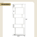 6-Tier Bookcase with Anti-Tipping Kit-White