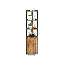 Tall Corner Storage Cabinet with 3-Tier Shelf and Enclosed Cabinet by LJGDeals