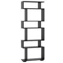 6-Tier Geometric Bookshelf with 2 Anti-Tipping Kits for Home Office by LJGDeals