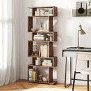 6-Tier Geometric Bookshelf with 2 Anti-Tipping Kits for Home Office by LJGDeals