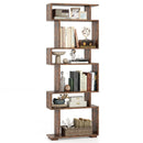 6-Tier Geometric Bookshelf with 2 Anti-Tipping Kits for Home Office by LJGDeals