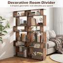 6-Tier Geometric Bookshelf with 2 Anti-Tipping Kits for Home Office by LJGDeals