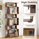 6-Tier Geometric Bookshelf with 2 Anti-Tipping Kits for Home Office by LJGDeals