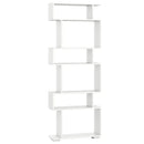 6-Tier Geometric Bookshelf with 2 Anti-Tipping Kits for Home Office by LJGDeals