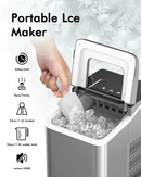 Portable Countertop Ice Maker Machine with Scoop-Silver by LJGDeals