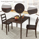 Set of 2 Wood Dining Chairs with Solid Rubber Wood Legs by LJGDeals