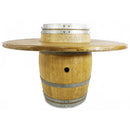 Whiskey & Wine Barrel Dining Set — Convertible Table, 6 Chairs, Removable Top