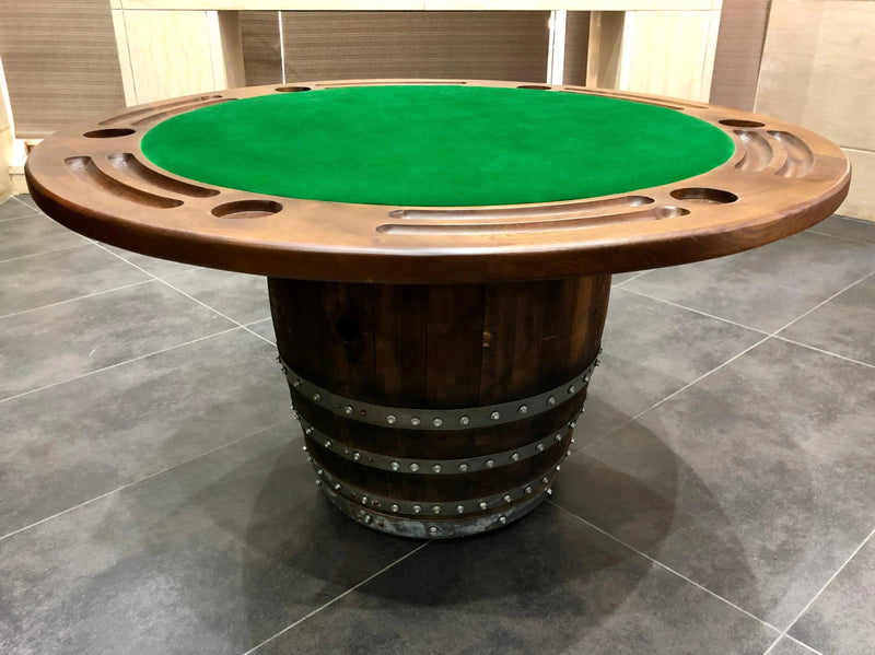 6-Chair Barrel Table Game Set (With Dining Top Option)