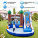 6-in-1 Winter Theme Snowman Inflatable Castle with Slide and Trampoline without Blower by LJGDeals