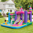 6-in-1 Kids Blow up Castle with Slide and Jumping Area and Ball Pit Pools without Blower by LJGDeals