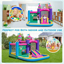 6-in-1 Kids Blow up Castle with Slide and Jumping Area and Ball Pit Pools without Blower by LJGDeals