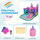 6-in-1 Kids Blow up Castle with Slide and Jumping Area and Ball Pit Pools without Blower