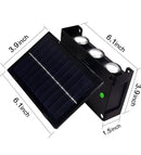 6 Pack Solar Fence Lights, Solar Deck Lights, Waterproof Outdoor Wall Lights (Warm White)