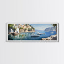 The Italian Coast - Framed Canvas Print - Beautiful Wall Art - Nautical Decor - Italian Painting Print - Sunset in Italy