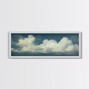 A Cloudy Day - Wide Format Clouds Wall Art - Panoramic Print - Framed Canvas Print - Panoramic Framed Canvas Cloudy Art Print
