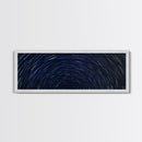 Spiral Of Stars Framed Canvas Print, Timelapse Photography Style Print, Oversized Living Room Decor