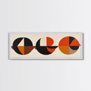 Abstract Art Deco Inspired Wall Art, Triangles and Circles, Geometric Pattern Wall Art, MCM Home Decor, Extra Wide Oversized Art