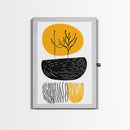 Mid Century Abstract Wall Art, Neutral Art, Gold and Black Wall Art, Boho Style Home Decor, Abstract Art, Modern Home Decor