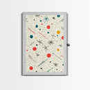 Retro MCM Style Pattern Wall Art, Wood Framed Canvas, Canvas Print, Home Decor, Office Or Bedroom Wall Art, Retro Vibes Decor