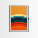 Shades Of The Sun Gradient Painting Print, Wood Framed Canvas, Minimalist Wall Art, Art Deco Inspired Living Room Decor