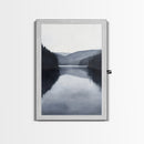 Moody Decor, Grey Scale Charcoal Sketch Print, Framed Canvas Print, Black and White Landscape Painting Print