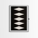 White Diamonds Geometric Aztec Terracota Canvas Print, Modern Farmhouse, Southwestern Art, Arizona Art, Black and White Wall Art