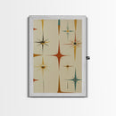 Mid Century Modern Atomic Starburst Retro Wall Art - Atomic Decor - Canvas Print - 50s Style Wall Art - MCM Mid Century Modern Art