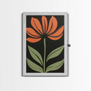 Boho Floral Print Wall Decor, Framed Canvas Print, Modern Art Boho Minimalist Wall Decor