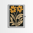 Minimalist Framed Canvas Print Wall Art Botanical Print Flower Wall Art Floral Orange Flower Art Boho Modern Farmhouse Home Decor