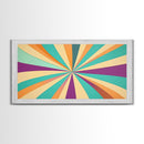 Eclectic Large Original Geometric Mid Century Modern Wall Art Wood Framed Canvas Print, Bright and Colorful Contemporary Art