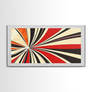 Mid-Century Modern Art Retro Geometric Wall Art Framed Canvas Print Wood Framed Home Decor Modern Abstract Painting