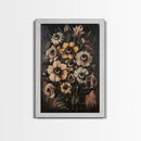 Macabre Halloween Decor, Creepy Flowers With Eyes Canvas Print, Dark Academia Wall Art, Surreal Spooky Gothic Decor, Witchy Art