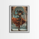 Portrait of Krishna Framed Canvas Print, Krishna Wall Art, Krishna Painting