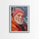 Fisherman Painting Canvas Print, Fisher Decor, Fisherman Wall Art, Oil Painting Of a Fisherman Canvas Print, Alaskan Wall Art