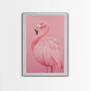 Pink Flamingo Painting Canvas Print, Flamingo Wall Art, Animals home Decor, Preppy Decor, Preppy Dorm Room Art, Preppy Decor, Girl Gift