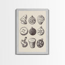 Rustic Boho Christmas Cookies Canvas Print - Framed Canvas - Minimalist Christmas Art - Boho Christmas Art - Rustic Christmas Art