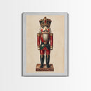 Sketch of a Nutcracker Canvas Print - Framed Canvas - Minimalist Christmas Art - Boho Christmas Art - Rustic Christmas Art