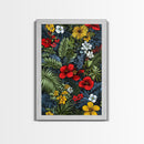 Jungle Painting Canvas Print, Mid-Century Modern Wall Art, Retro Home Decor, Wood Framed Canvas, Home Decor, Office Decor Gift Idea