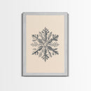 Snowflake Canvas Print - Framed Canvas - Minimalist Christmas Art - Boho Christmas Art - Rustic Christmas Art - Winter Decor - Winter Art