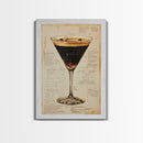 Espresso Martini Wall Art Canvas Print, Cocktail Painting, Cocktail Decor, Bar Decor, Bar Cart Art, Home Bar Wall Art, Kitchen Wall Art