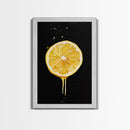 Lemons Oil Painting Print, Vintage Still Life of a Lemon, Antique Fruit Art Print, Still Life Wall Art, Lemon Painting, Framed Canvas Print