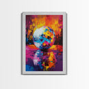Reflections of a Disco Ball, Framed Canvas Print, Disco Ball Poster, Disco Ball Painting, Disco Ball Wall Art, Dance Studio Decor