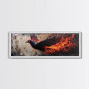Panoramic Phoenix Painting Print, Phoenix Wall Art, Framed Canvas Art, Phoenix Painting, Phoenix Decor, Rebirth, Trendy Wall Art