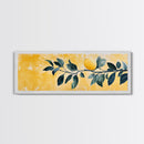 The Lemon Tree Framed Canvas Print, Horizontal Panoramic Wall Art, Kitchen Decor, Gift For Her, Lemon Tree Painting Wall Art