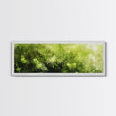 Moss Wall Art - Panoramic Canvas Print - Watercolor Painting of Green Moss