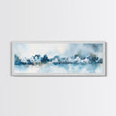 Horizontal Painting Print of Nantucket, Framed Canvas, Nautical Decor, Seascape landscape painting, Panoramic Nantucket Wall Art