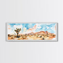 Desert Landscape Painting Print, Pueblo Style Home Decor, Southwestern Farmhouse Painting of Joshua Tree California, Minimalist Decor