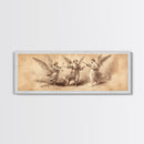 Guardian Angel Painting Print, Angelic Wall Art, Angel Painting, Guardian Angels Print, Original Panoramic Angel Painting, Angel Sketch