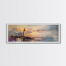Lighthouse Painting Canvas Print, Lighthouse Art, Lighthouse Print, Lighthouse Gifts, Lighthouse Prints, Panoramic Art, Nautical Decor